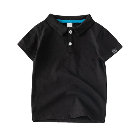 Kid Girls Boys Solid Color Polo Shirts