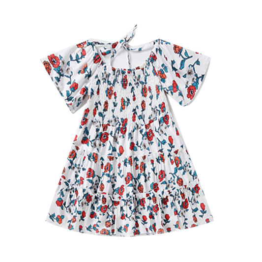 Mommy And Me Baby Kid Flower Print Rompers Dresses