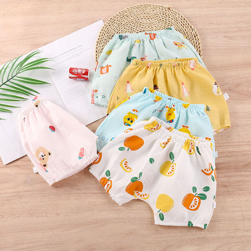 Cute Baby Kid Unisex Fruit Animals Car Cartoon Print Shorts