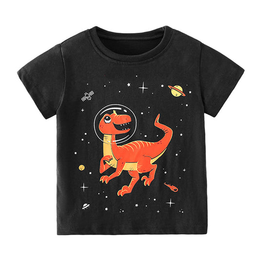 Baby Kid Unisex Dinosaur Galaxy Print T-Shirts