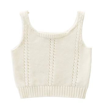 Baby Kid Girls Solid Color Crochet Tank Tops