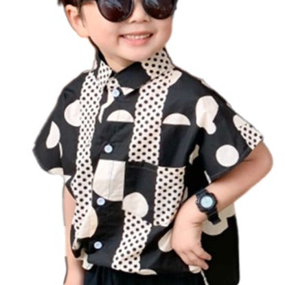 Baby Kid Girls Boys Polka dots Print Shirts And Dresses