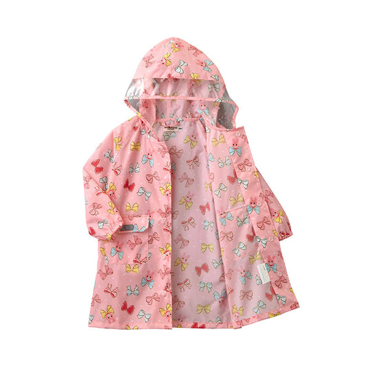 Girls Boys Car Cartoon Bow Print Accessories Rain Gear