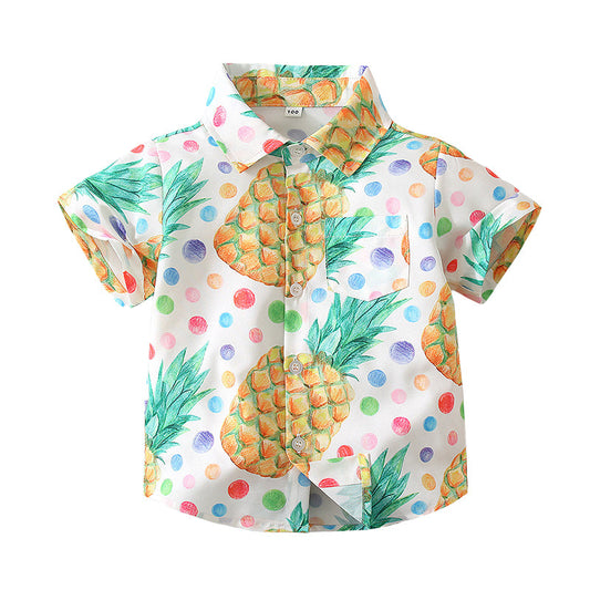 Baby Kid Girls Fruit Print Shirts