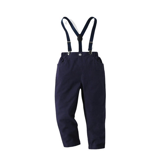 Kid Boys Solid Color Jumpsuits