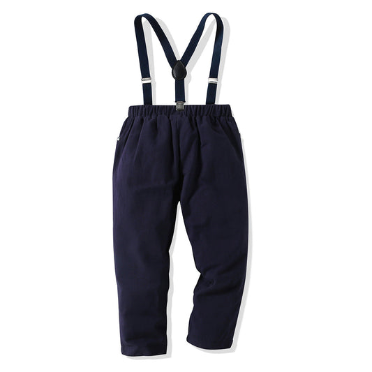 Kid Boys Solid Color Jumpsuits