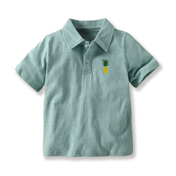 Kid Boys Fruit Embroidered Polo Shirts