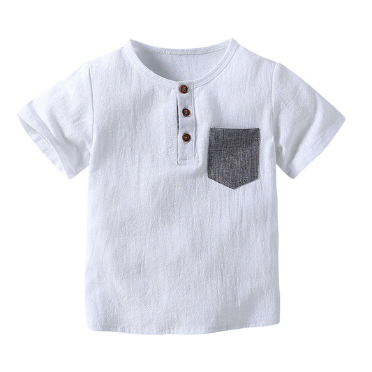 Kid Boys Color-blocking Tops