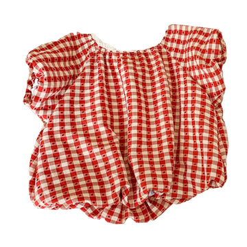 Baby Kid Girls Checked Tops