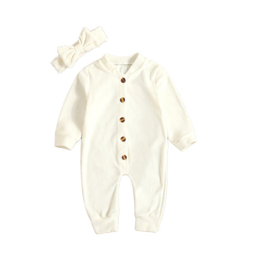 Baby Kid Unisex Solid Color Jumpsuits