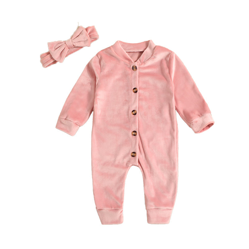 Baby Kid Unisex Solid Color Jumpsuits