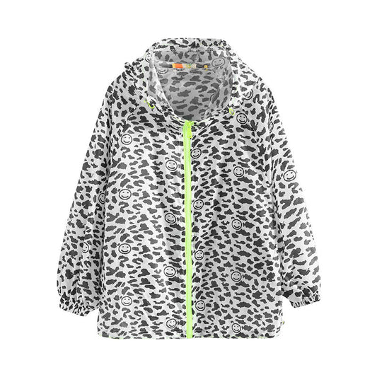 Kid Big Kid Girls Leopard Expression Print Coats