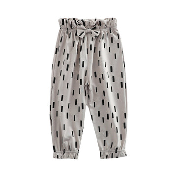 Baby Kid Girls Bow Print Pants