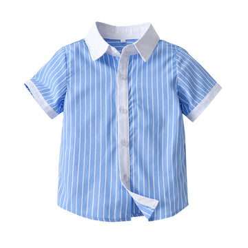 Baby Kid Boys Striped Birthday Party Shirts