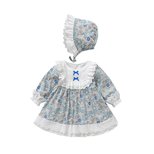 Baby Kid Girls Color-blocking Flower Dressy Dresses Princess Dresses