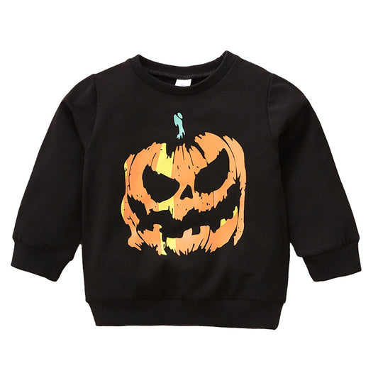 Baby Kid Boys Cartoon Print Halloween Hoodies Swearshirts