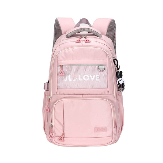 Girls Letters Color-blocking Accessories School Bags