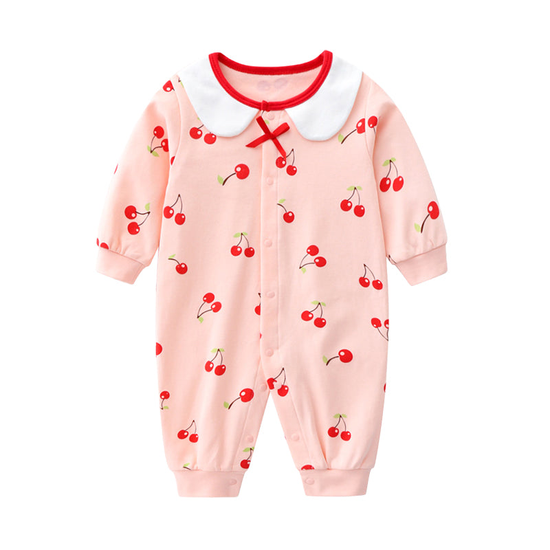 Baby Kid Girls Fruit Print Jumpsuits