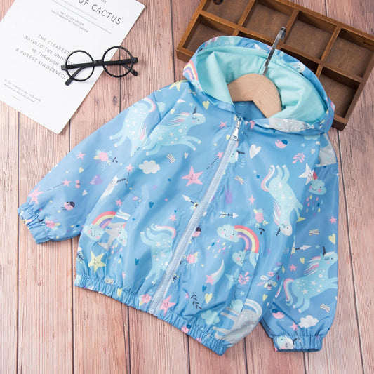 Baby Kid Unisex Rainbow Love heart Cartoon Star Unicorn Jackets Outwears