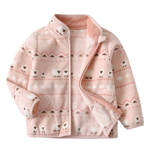 Baby Kid Girls Animals Print Jackets Outwears