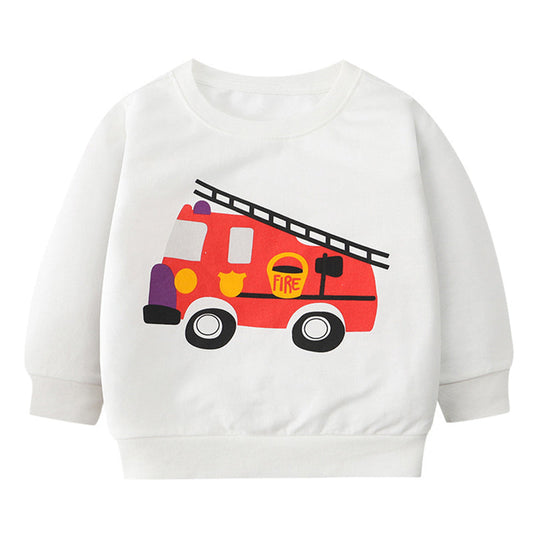 Baby Kid Boys Car Cartoon Hoodies Swearshirts