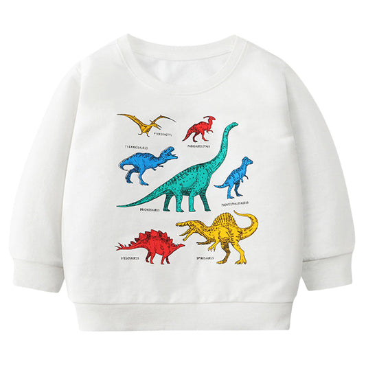 Baby Kid Unisex Letters Dinosaur Print Hoodies Swearshirts