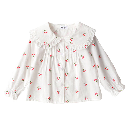 Baby Kid Girls Striped Fruit Polka dots Blouses