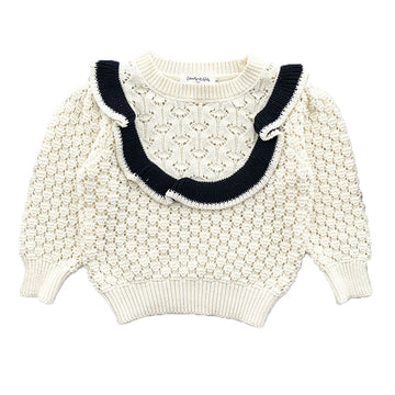 Baby Kid Girls Color-blocking Sweaters