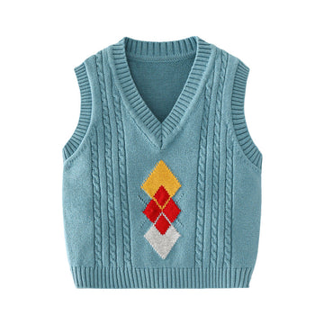 Baby Kid Unisex Crochet Vests Waistcoats Knitwear