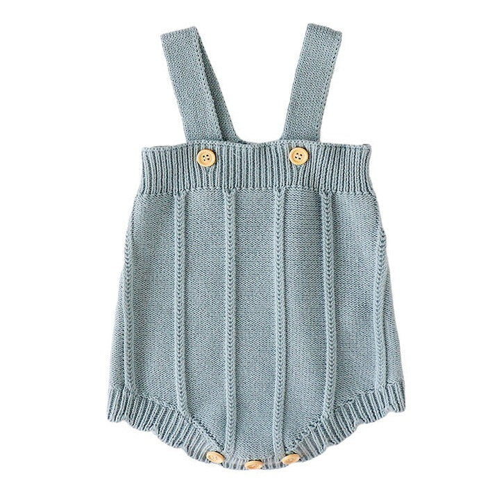 Baby Kid Unisex Solid Color Flower Crochet Cardigan Rompers