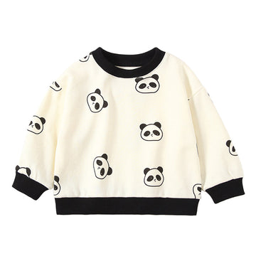 Baby Kid Unisex Color-blocking Cartoon Print Hoodies Swearshirts