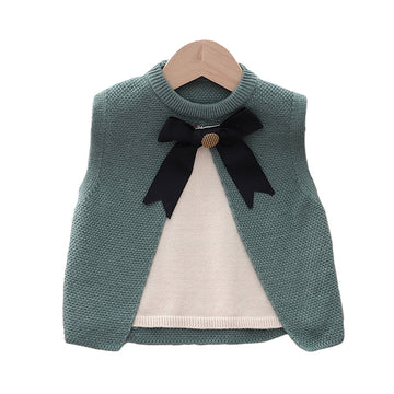 Baby Kid Girls Bow Vests Waistcoats