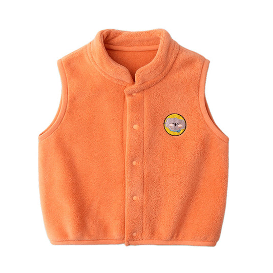 Baby Kid Unisex Cartoon Embroidered Vests Waistcoats