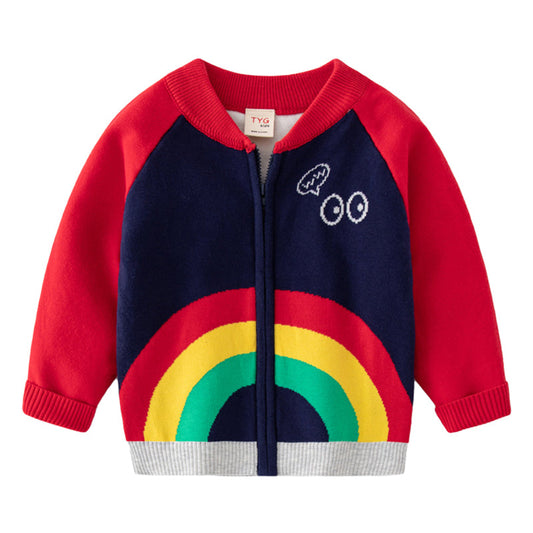 Baby Kid Girls Rainbow Cartoon Jackets Outwears
