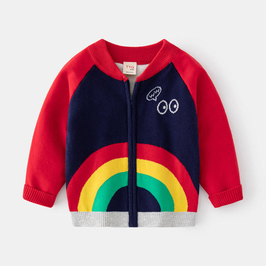 Baby Kid Girls Rainbow Cartoon Jackets Outwears