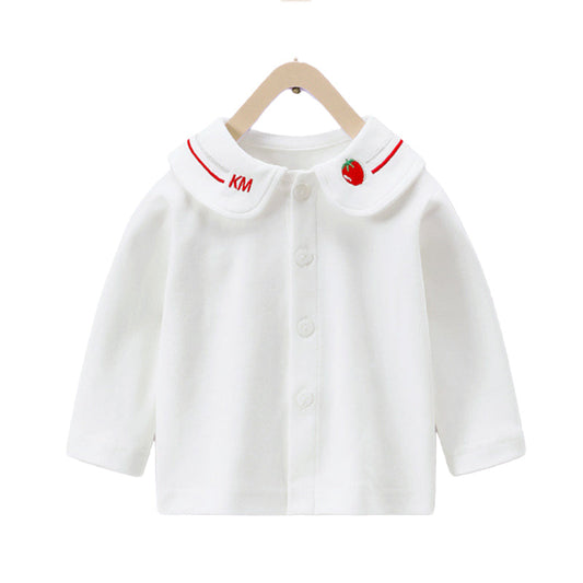 Baby Kid Girls Fruit Embroidered Tops