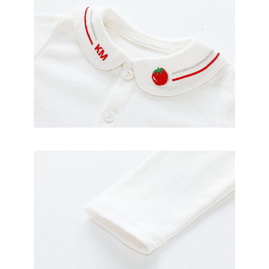 Baby Kid Girls Fruit Embroidered Tops