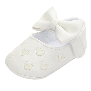 Cute Girls Love heart Bow Embroidered Shoes