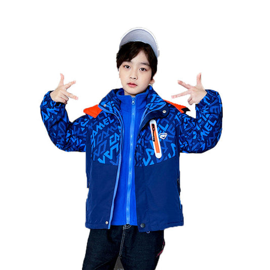 Kid Big Kid Boys Color-blocking Jackets And Solid Color Outwears