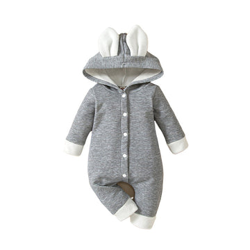 Baby Kid Unisex Solid Color Color-blocking Cartoon Jumpsuits