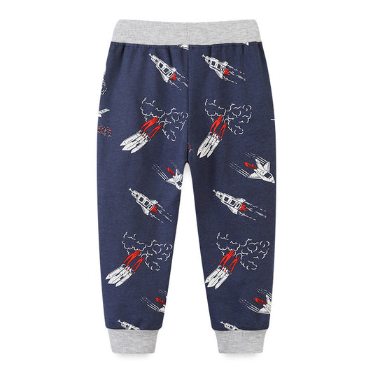 Baby Kid Boys Cartoon Print Pants