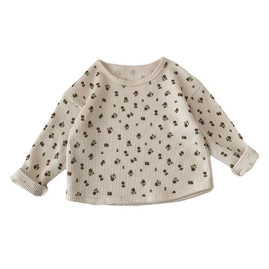 Cute Baby Kid Unisex Flower Animals Print Tops