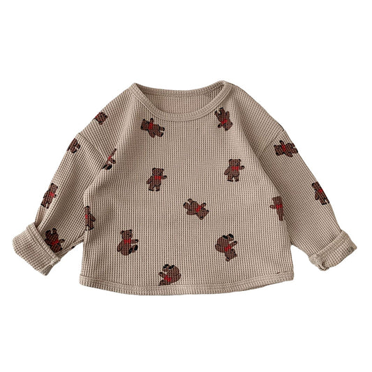 Cute Baby Kid Unisex Flower Animals Print Tops