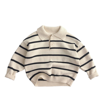 Baby Kid Unisex Striped Sweaters Knitwear