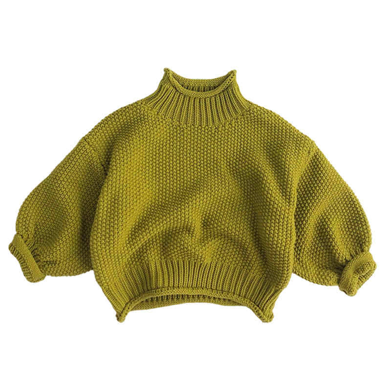 Cute Baby Kid Unisex Solid Color Crochet Sweaters Knitwear