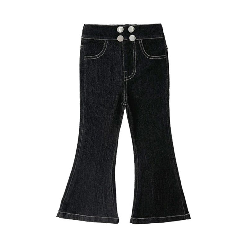 Baby Kid Girls Solid Color Jeans