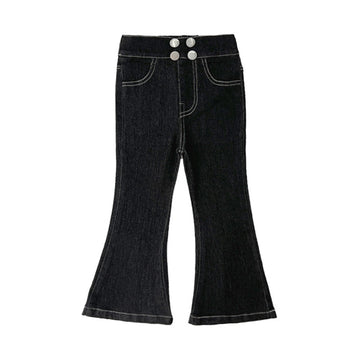 Baby Kid Girls Solid Color Jeans