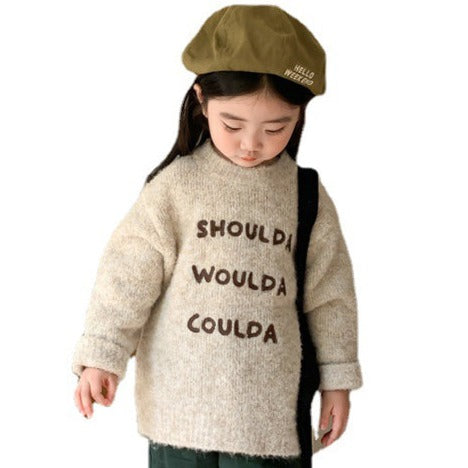 Baby Kid Unisex Letters Sweaters Knitwear