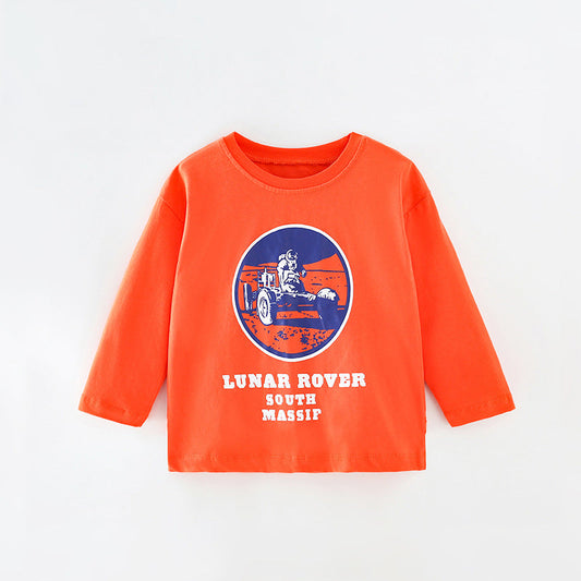 Baby Kid Boys Letters Cartoon Print Tops