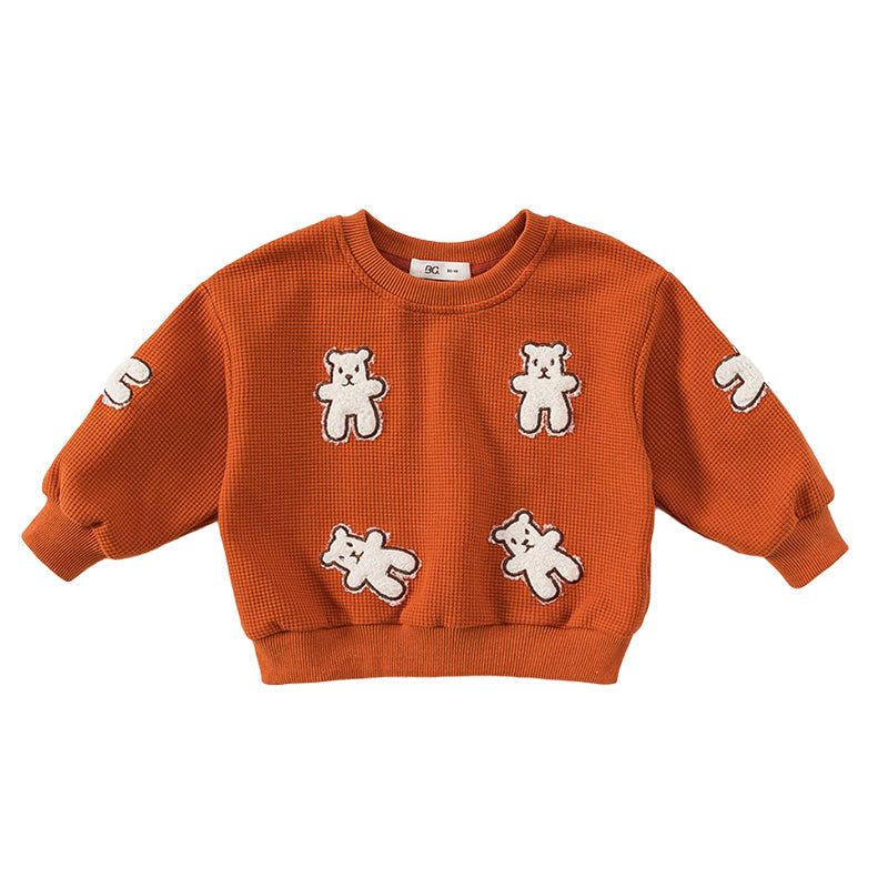 Baby Kid Girls Animals Cartoon Embroidered Hoodies Swearshirts